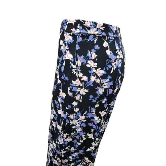 J. Jill Women's Wearever Double Face Jersey Floral Print Wide Leg Cropped Pants - Picture 5 of 12